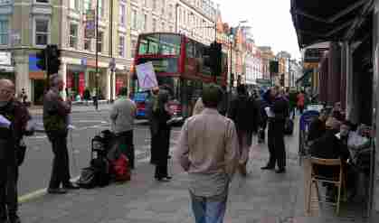 Leafletting clamette standing on our feet