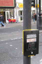 Mark on pedestrian crossing in front of bOrg